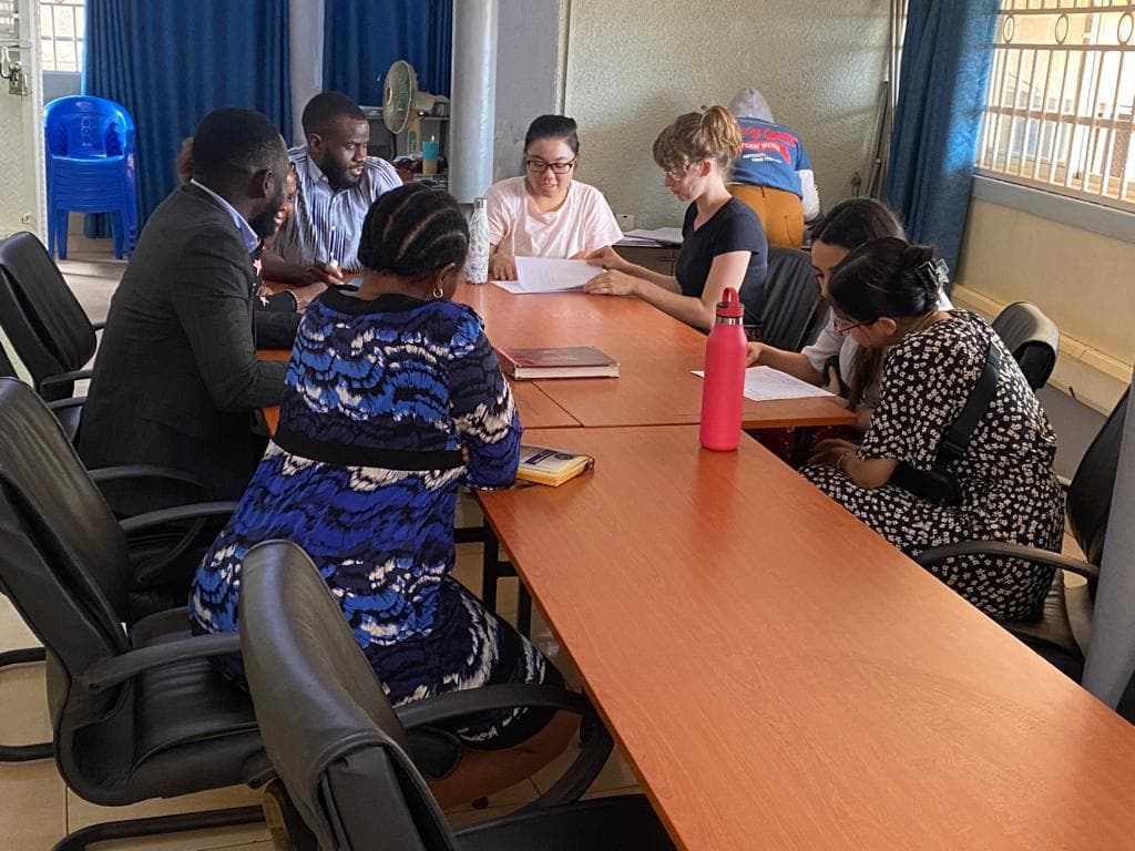 A team in a collaborative meeting
